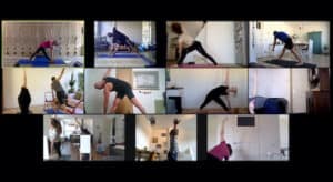 Online yoga class livestream